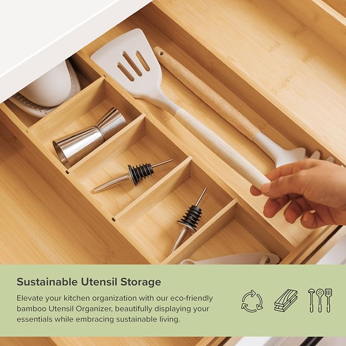 KitchenEdge Adjustable Kitchen Drawer Organizer