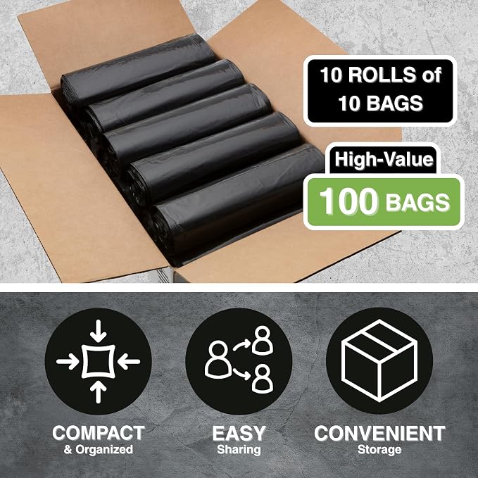 45 Gallon Garbage Trash Bag 40X46" 1.5 Mil Black 100 Count Can Liner Bulk 40 - Image 3