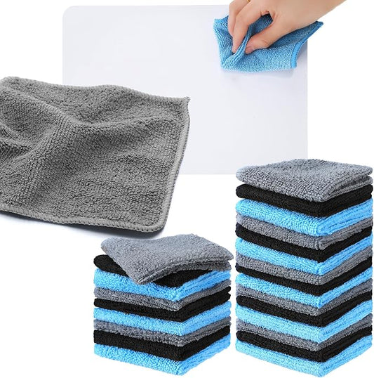 Tanlade Microfiber Cleaning Cloth 6"x6" Cleaning Rags Reasonable Kitchen Towels by Tanlade