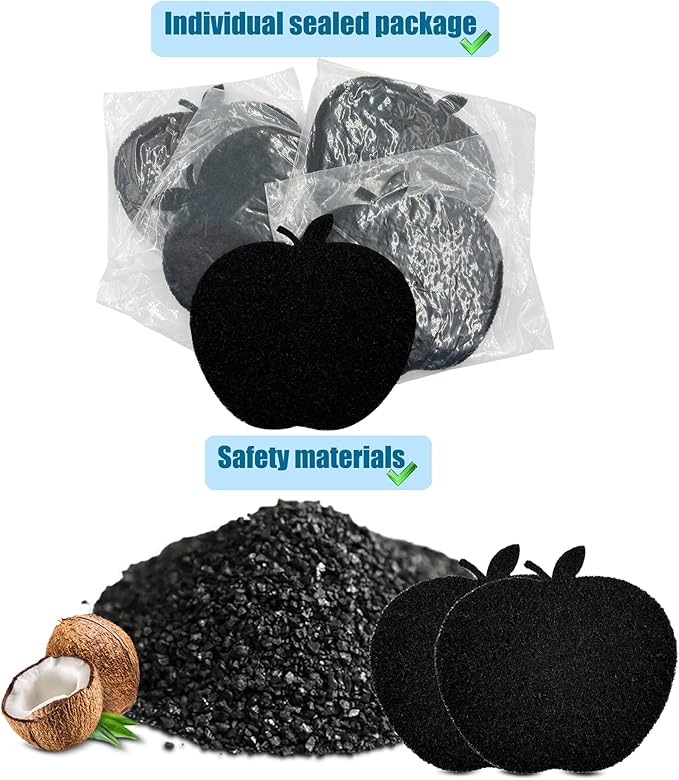 12-Pack Universal Trash Can Odor Absorbing Filters, Activated Charcoal - Image 3