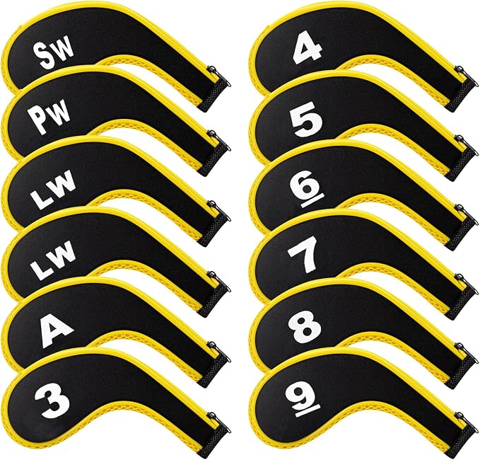 Golf 12pcs Thick Synthetic Golf Iron Head Covers Set Headcover Fit All Brands by Unknown
