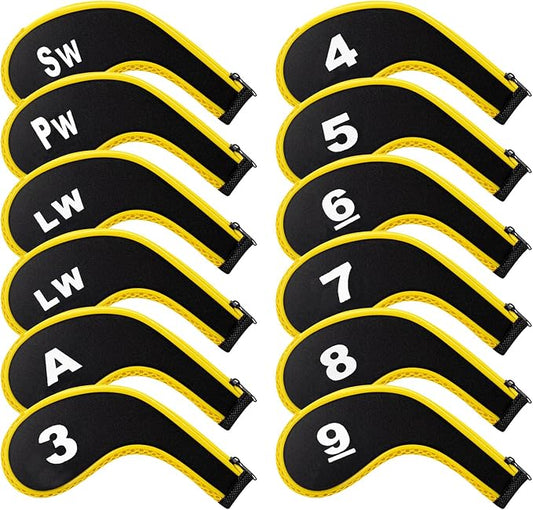 Golf 12pcs Thick Synthetic Golf Iron Head Covers Set Headcover Fit All Brands by Unknown
