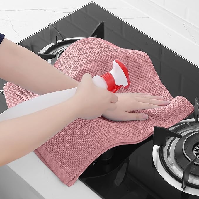 Homaxy 100% Cotton Waffle Weave Kitchen Dish Towels, Ultra Soft Absorbent Quick - Image 5