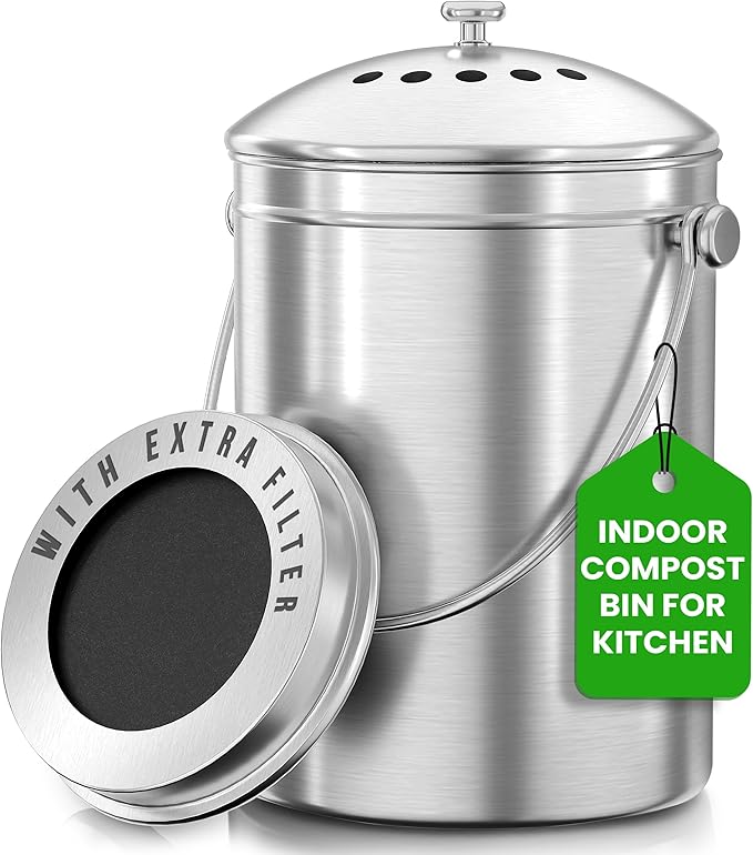 Utopia Kitchen Indoor Compost Bin Kitchen, Odorless Composting by UTOPIAKITCHEN