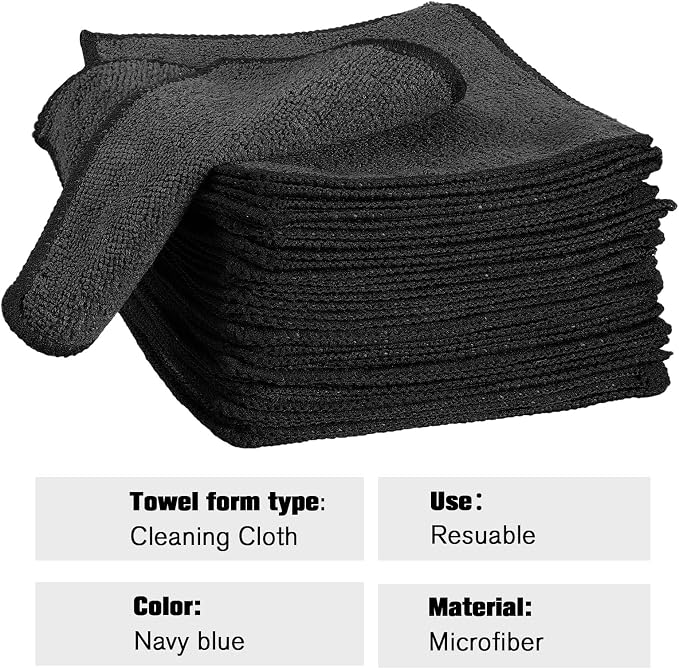 Tanlade Microfiber Cleaning Cloth 6"x6" Cleaning Rags Reasonable Kitchen Towels - Image 3