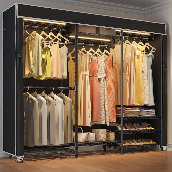 VIPEK V5LC Garment Rack Heavy Duty Covered Clothes Racks by VIPEK