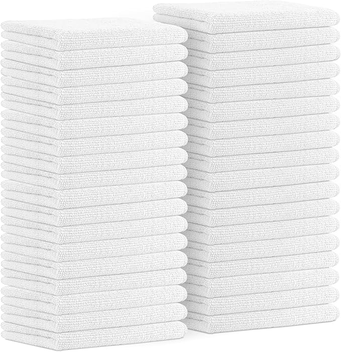 Avalon Towels Microfiber Cleaning Cloths Size 16" x 16", Highly Absorbent by AvalonTowels