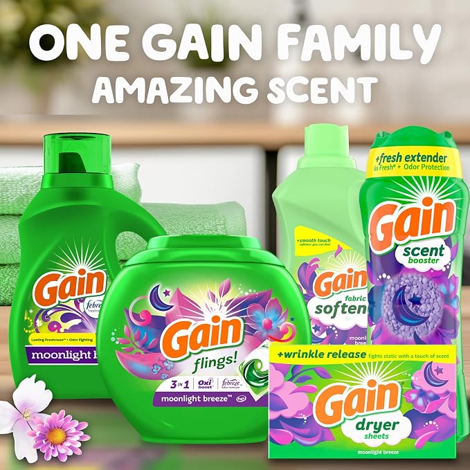 Gain Fireworks In-Wash Scent Booster Beads, Moonlight Breeze, 12.2 oz - Image 7