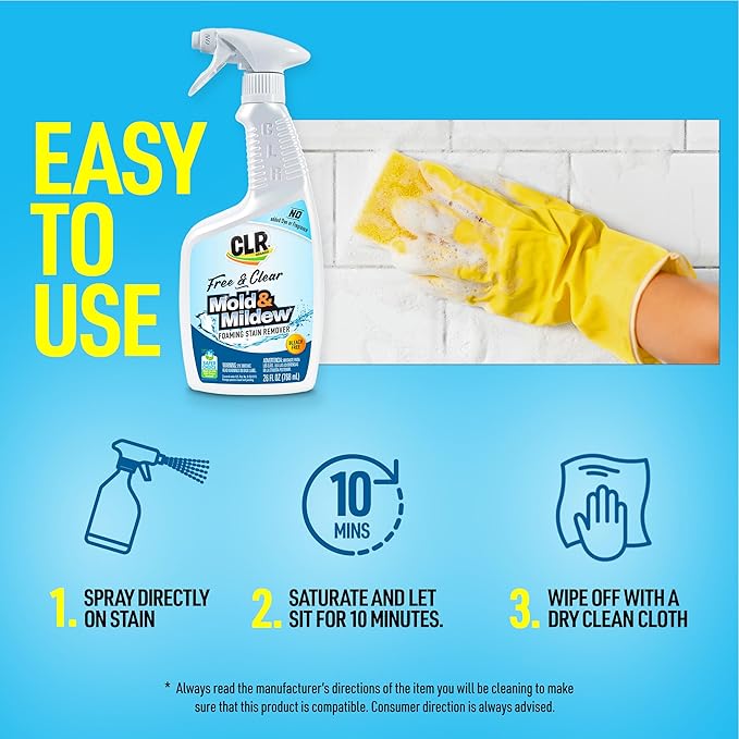CLR Brands® Mold & Mildew Bleach-Free Free & Clear Stain Remover, No Dyes or - Image 5