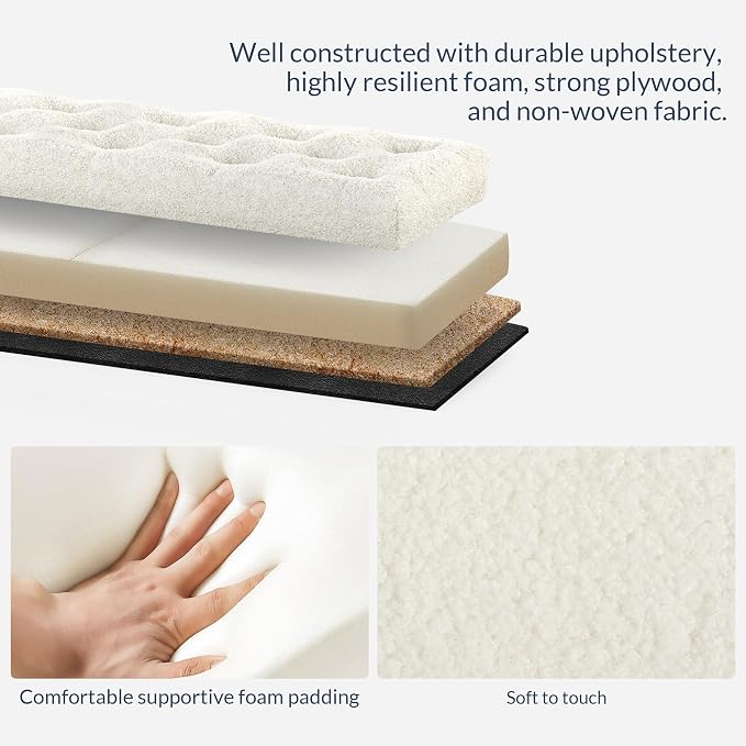 BELLEZE 47" Storage Ottoman, Storage Bench
