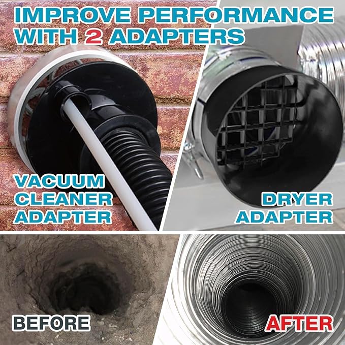 Sealegend 47-Piece 40-Feet Dryer Vent Cleaner Kit, Dryer Cleaning Tools - Image 4