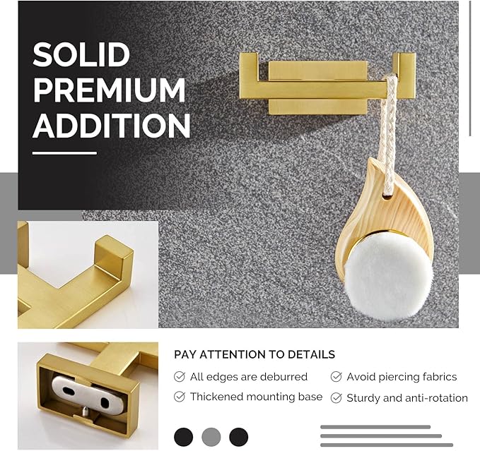 Angle Simple Towel Hook for Bathroom, SUS 304 Stainless Steel Hand Towel Holder - Image 4
