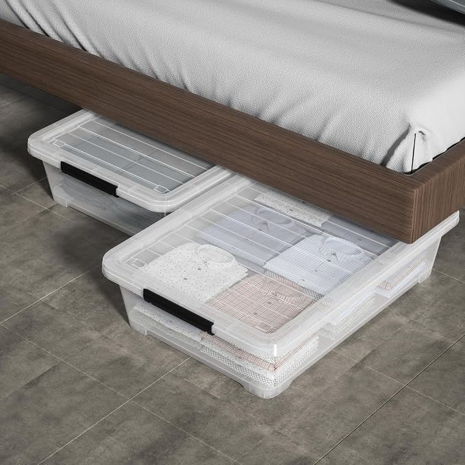 Rosebloom 40 Quart Plastic Under Bed Storage Bins - Image 6