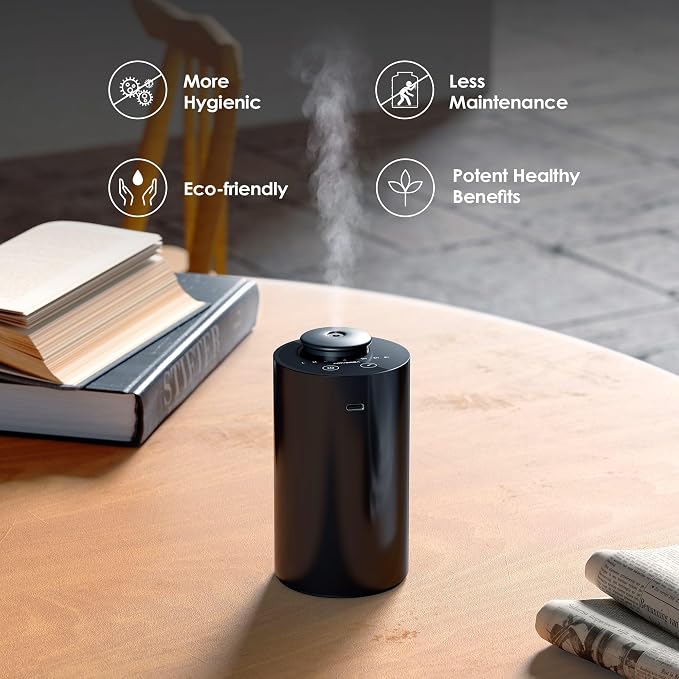 Airversa Waterless Diffuser for Essential Oil, Battery Operated Nebulizer - Image 4