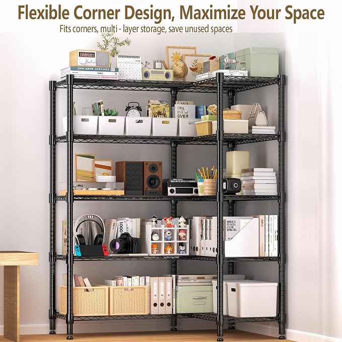 Himimi Storage Shelves-5 Tier Heavy Duty Wire Shelving Unit - Image 2
