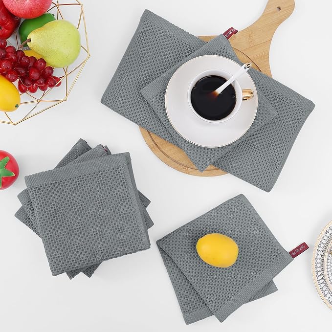Homaxy 100% Cotton Waffle Weave Kitchen Dish Cloths, Ultra Soft Absorbent Quick - Image 7