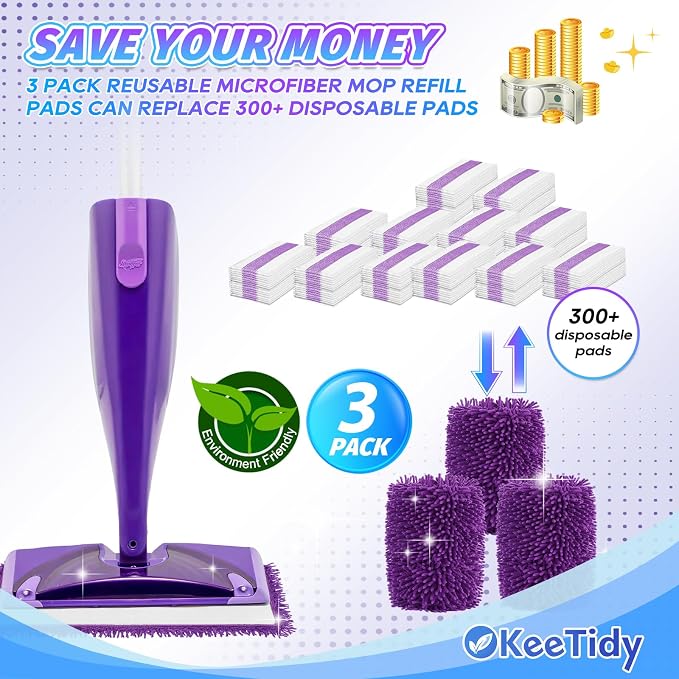 Wet Jet Pads Compatible with Swiffer Wetjet, Reusable Wet Jet Refill - Image 7