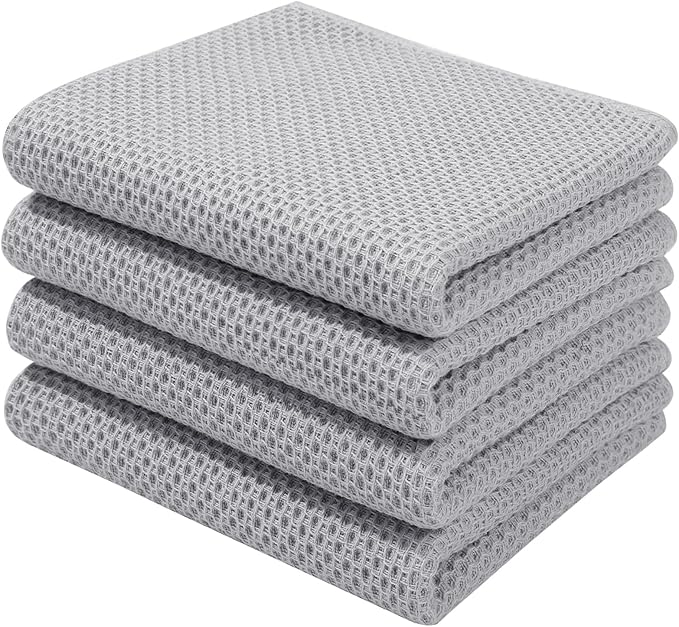 Homaxy 100% Cotton Waffle Weave Kitchen Dish Towels, Ultra Soft Absorbent Quick by Homaxy