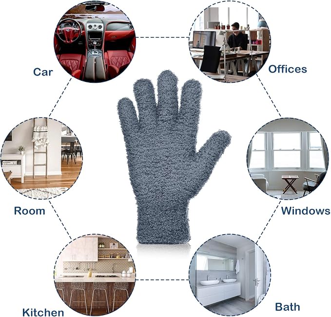 Patelai 2 Pairs Microfiber Gloves - Image 4
