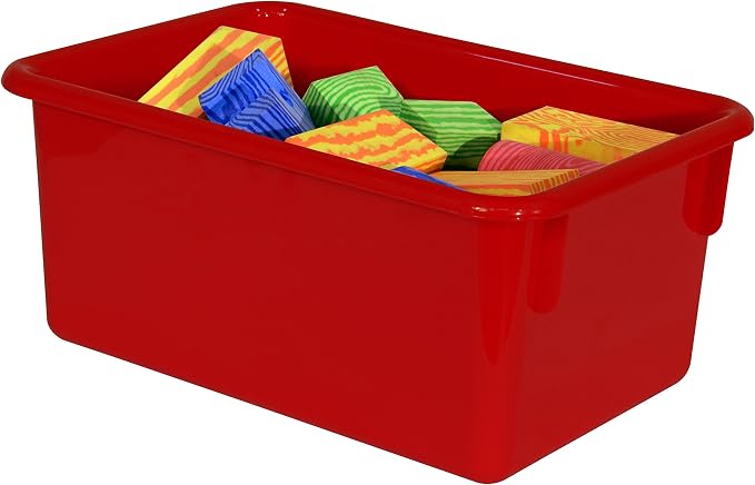 Wood Designs Cubby Storage Bin, Heavy Duty Plastic Containers - Image 3
