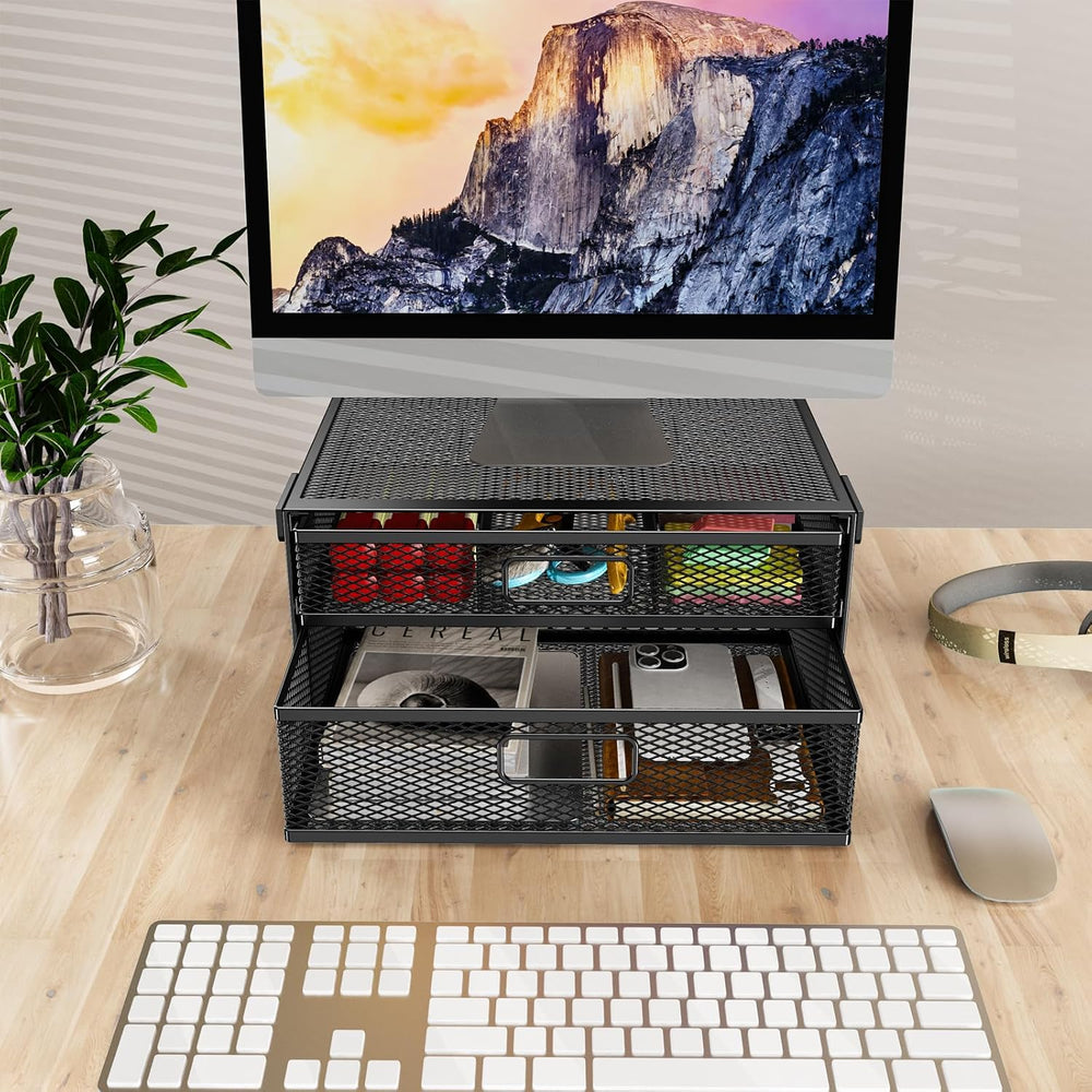 Under Desk Drawer Organizer No Drilling 2 Slide Out Drawer Under Desk Storage...