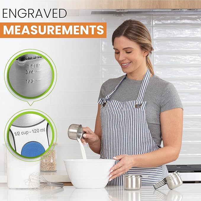 Spring Chef Magnetic Stainless Steel Measuring Cups, Kitchen Tools - Image 6