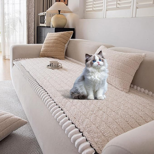 OTOB Couch Covers for Sofa Pet Friendly, Washable & Non Slip Fuzzy Dog Couch by OTOB