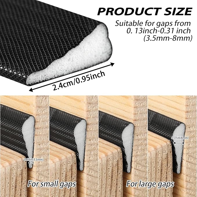 QDiShi 196" Wedge-Shape Weather Stripping Door Seal Weatherproof Foam Seals - Image 2