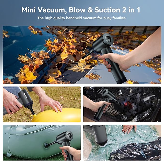 FOUNFOUN Handheld Vacuum Cordless, Portable Car Vacuum, High Power Cleaner - Image 6
