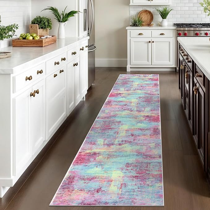 IOHOUZE Abstract Runner Rug 2x10 Ft Washable Runners - Image 2