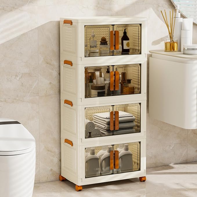 4 Tier Stackable Plastic Storage Bins - Image 6
