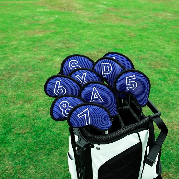 Montela Golf Iron Covers, Golf Iron Head Covers Mesh Golf Iron Covers Set 10pcs - Image 3