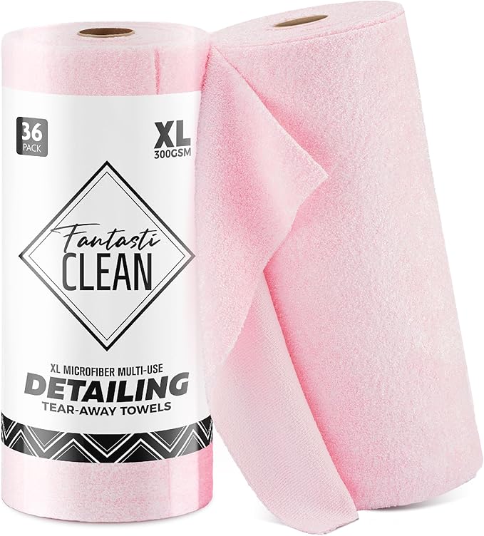 Fantasticlean XL Tear-Away Microfiber Cleaning Cloth Roll, Thick & Large by Fantasticlean