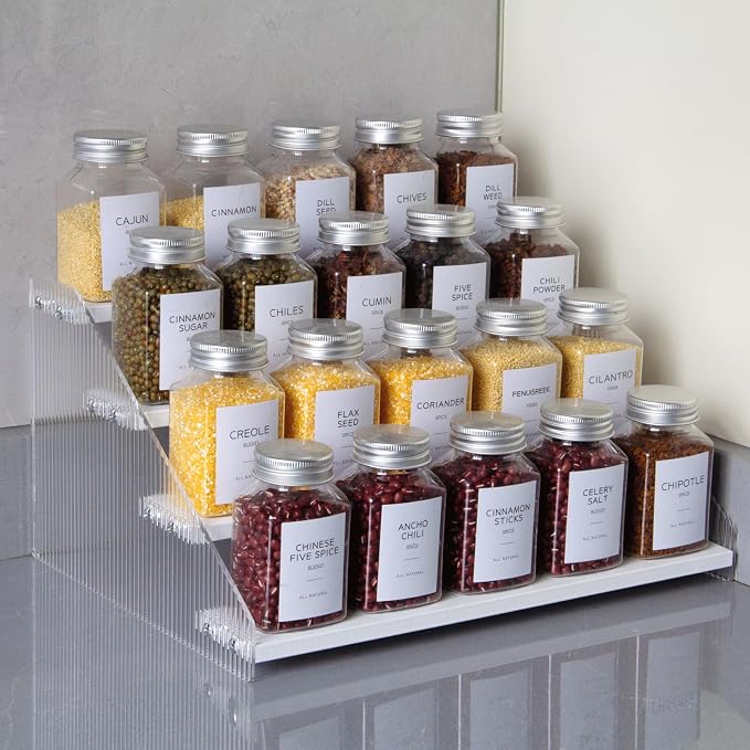 nianfeng Tiered Spice Rack, 4-Tier Spice Pantry Kitchen Cabinet Organizer - Image 2
