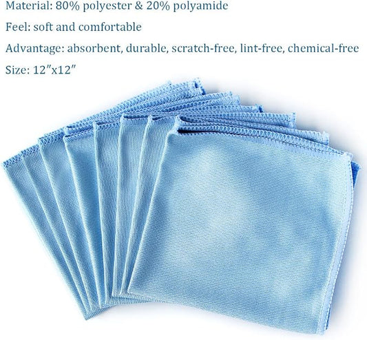 Auto Care Microfiber Glass Cleaning Cloths Towels - Image 2