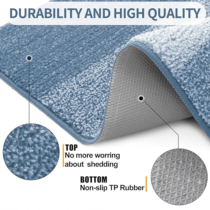 Kitinjoy Indoor Outdoor Door Mat, 32x20 Non-Slip Absorbent Dirt Trapper - Image 3