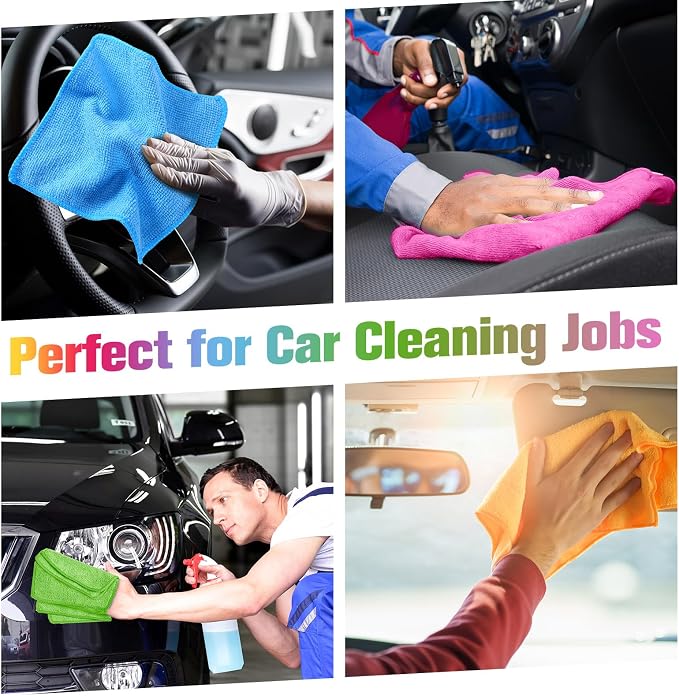 Tanlade Microfiber Cleaning Cloth Cleaning Rags Reasonable Kitchen Towels - Image 7