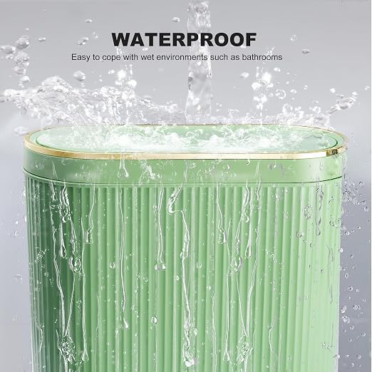 Bathroom Trash Can with Lid 3.2 Gallon Narrow Trash Can Small Plastic Trash Bin - Image 6