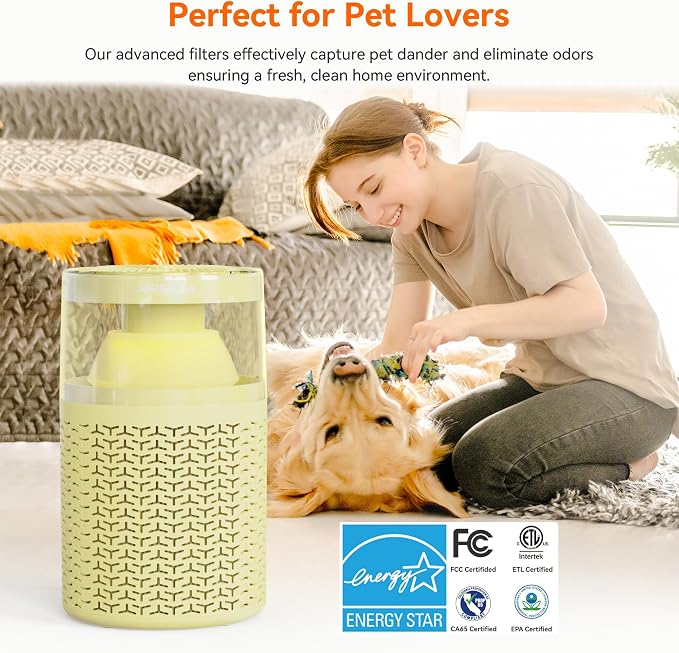 AIRROMI Pet Air Purifier for Home Bedroom Covers 658 Ft², - Image 4