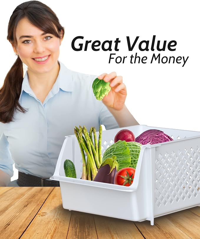 TidyFriend Plastic Stackable Bins - Image 4