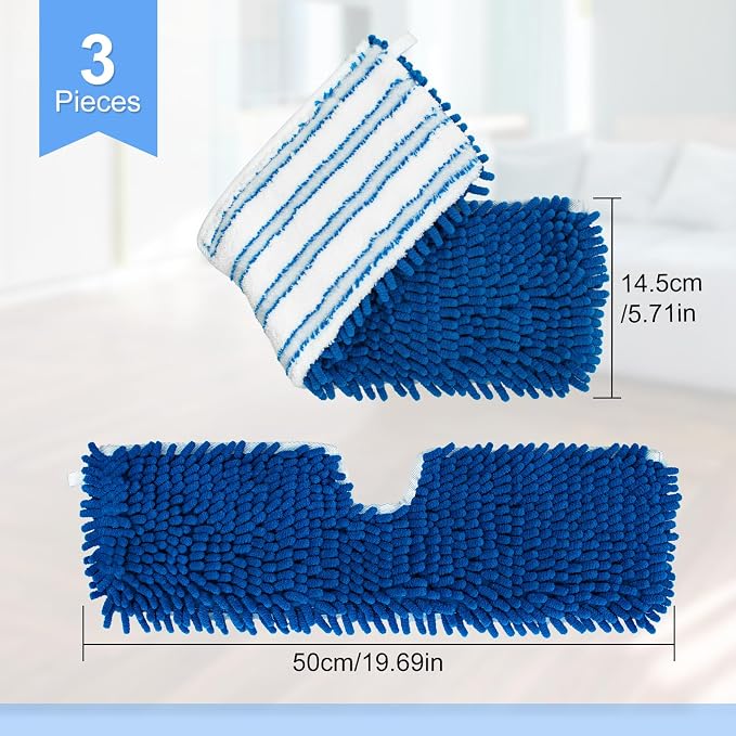 3 Pack Mop Heads Replacements for Ocedar Dual-Action Microfiber Flip Mop - Image 5