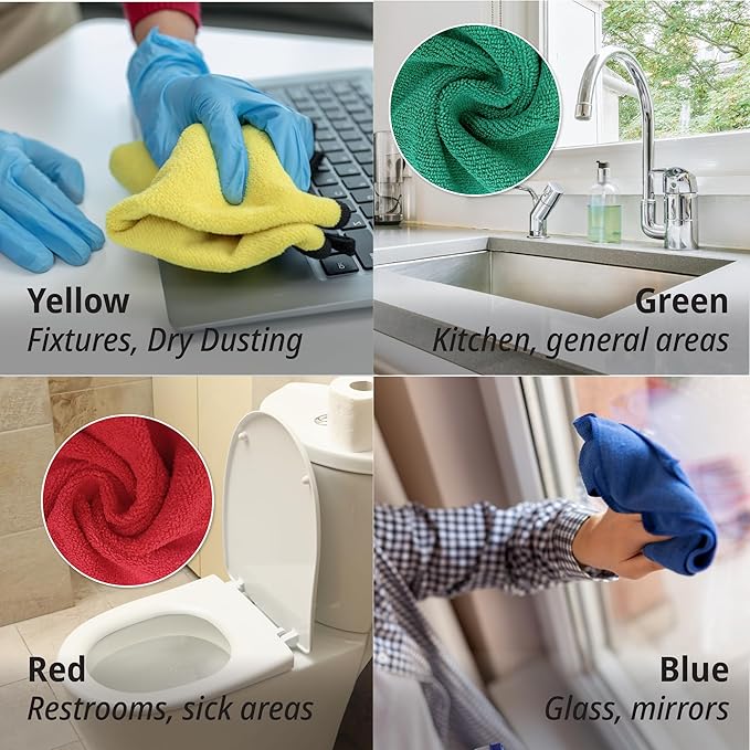 EvaClean Premium Microfiber Cleaning Cloth 16"x16" - Image 5