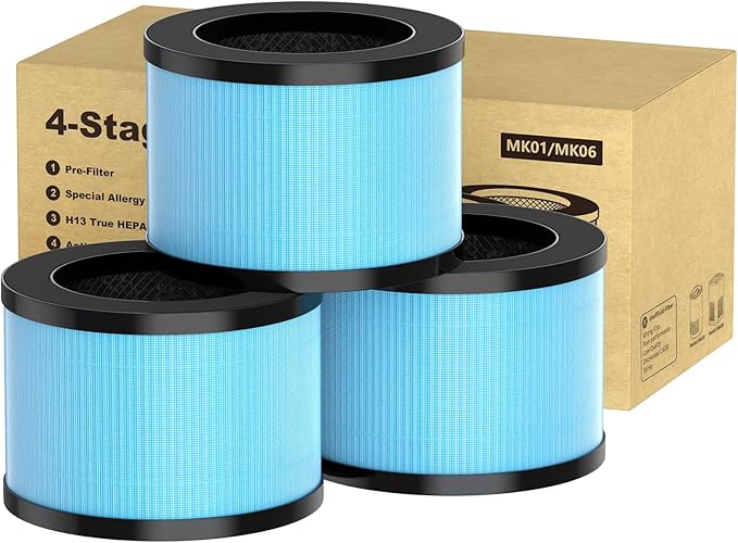 3 Pack MK01 MK06 Air Filter Replacement Compatible by CFKREYA