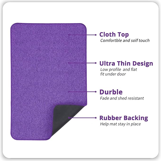 Bath Mat, Ultra Thin Bathroom Rugs, Rubber Bath Mats - Image 3