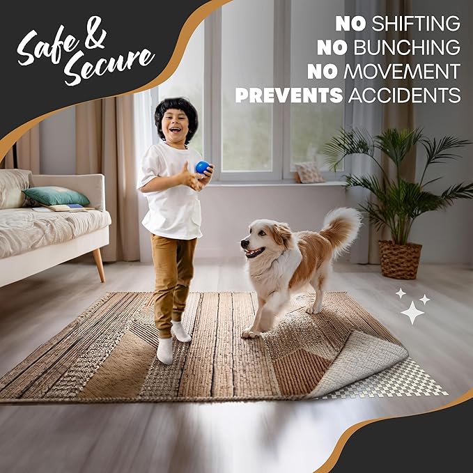 Nevlers 2'x6' Under Rug Non Slip Pad | White PVC Foam Non Slip Rug Pads | Open - Image 4