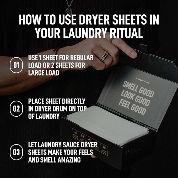 Laundry Sauce - Laundry Dryer Sheets, Luxury Fragrance, Contains Essential Oils - Image 4