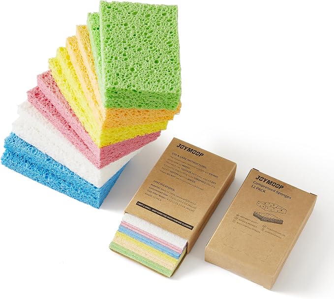 JOYMOOP Dish Sponge Scrubber, Cellulose Sponges Kitchen by JOYMOOP