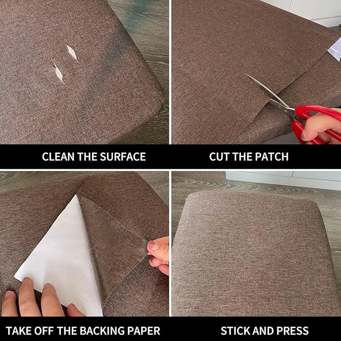 Fabric Repair Patches, 17X79 Inch Linen Repair Tape Self-Adhesive Fabric - Image 6