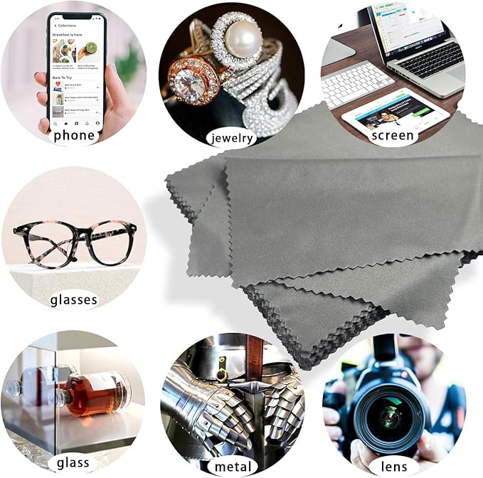 Microfiber Cleaning Cloths, 6x7 Inch – Soft Lens & Glasses Cleaning Cloth - Image 4