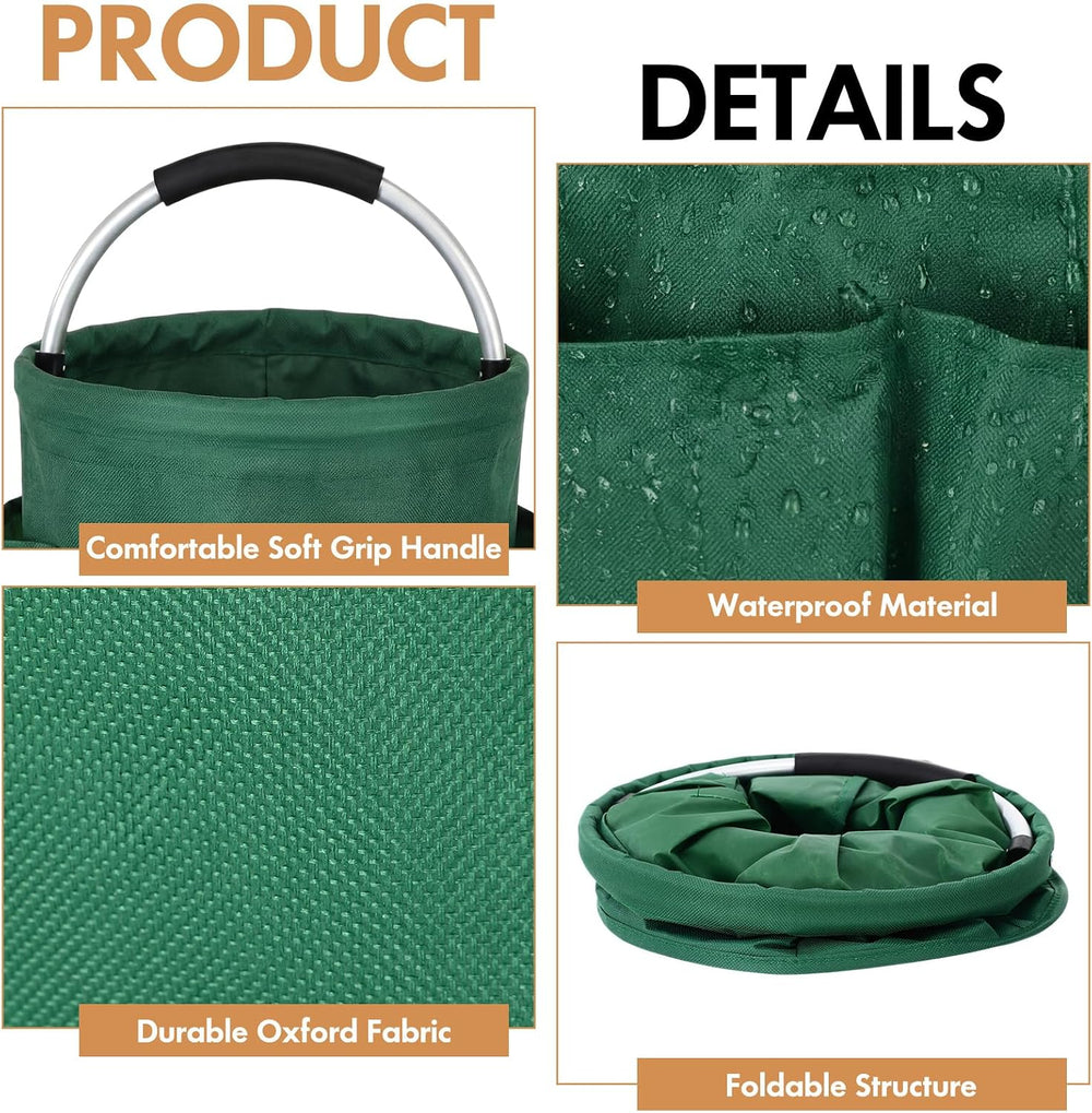 LemonRoad 4 Pack Cleaning Caddy with Handle 17L Foldable Cleaning Supplies Or...